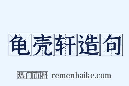 龟壳轩造句是什么意思的图片